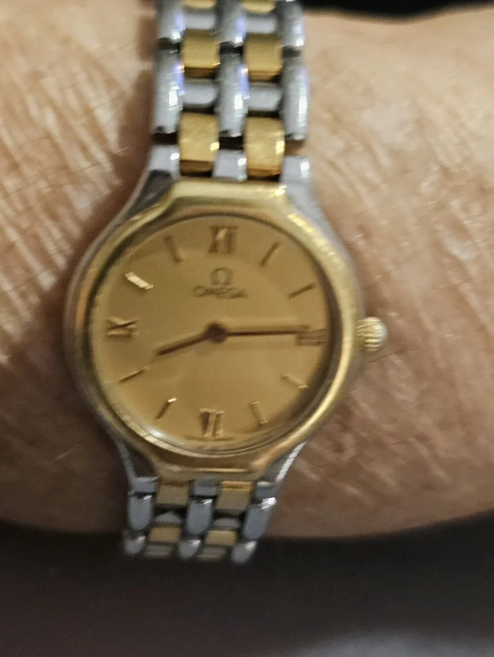Omega De Ville Watch Women Size 22mm Gold Silver Two Tone Vintage Swiss 54920093